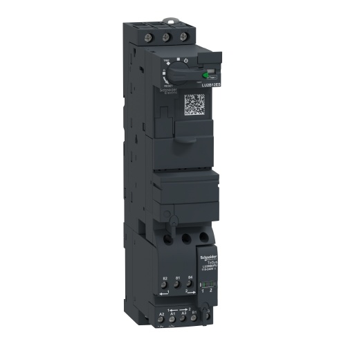 Schneider Electric LU2B12ES Reversing power base, TeSys U, 3P, 12A/690V, coil 48-72V AC/DC