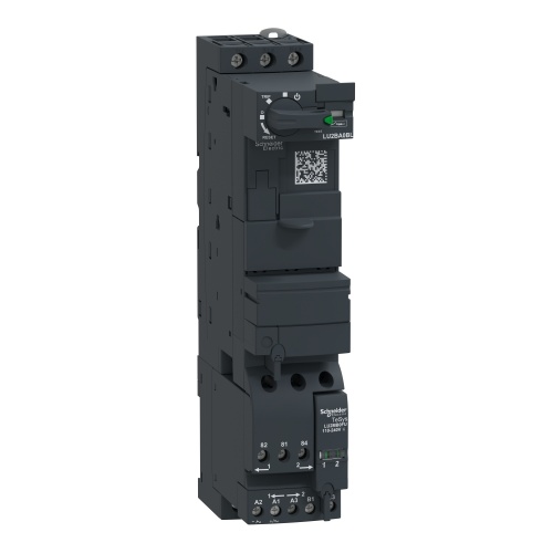 Schneider Electric LU2BA0BL Reversing power base, TeSys U, 3P, 12A/690V, coil 24V DC, without control terminals