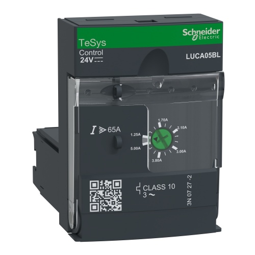 Schneider Electric LUCA05BL TeSys U Standard Control Unit, IEC Combination Motor Starter, class 10, 1.25 to 5 A, 24 V DC
