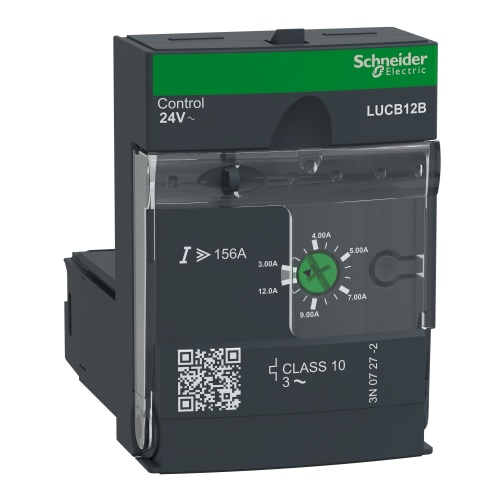 Schneider Electric LUCB12B Advanced control unit, TeSys U, 3-12A, 3P motors, protection & diagnostic, class 10, coil 24V AC
