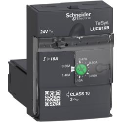 Schneider Electric LUCB1XB Advanced control unit, TeSys U, 0.35-1.4A, 3P motors, protection & diagnostic, class 10, coil 24V AC