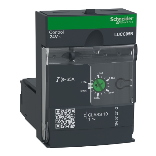 Schneider Electric LUCC05B Advanced control unit, TeSys U, 1.25-5A, 1P motors, protection & diagnostic, class 10, coil 24V AC