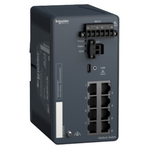 Schneider Electric MCSESM083F23F1 - Modicon Extended Managed Switch, 8 ports for copper