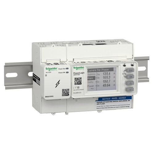 Schneider Electric METSEEM3570A DIN rail meter, PowerLogic EM3570, Ethernet, LVDC, Rogowski