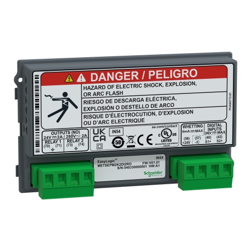 Schneider Electric METSEPM2K2DI2RO - EasyLogic PM2X30 - I/O Module - Digital - 2 inputs + 2 relay outputs