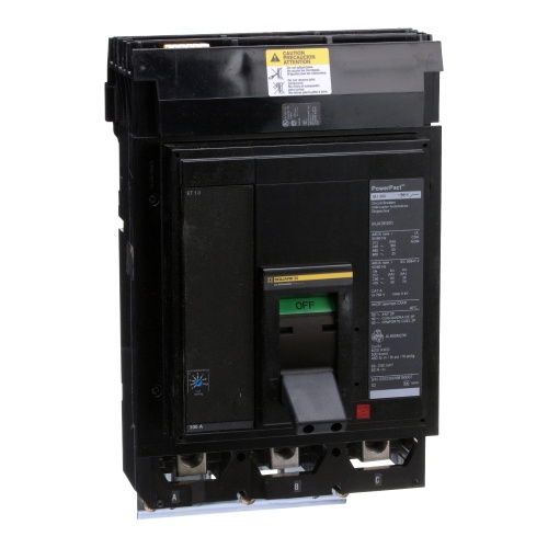 Schneider Electric MJA36300 Circuit Breaker, PowerPact M, electronic trip, I-line, 300 Amp, 3 poles, 25 kA, 600 VAC, ABC phasing