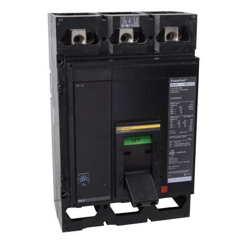 Schneider Electric MJP36800 Circuit Breaker, PowerPact M, electronic trip, unit mount, 800 Amp, 3 poles, 25 kA, 600 VAC, lugs load end