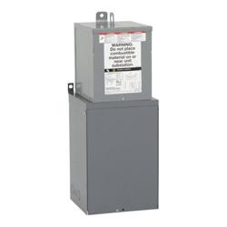 Schneider Electric MPZB15S40FSS - Unit substation, Mini Power-Zone, bolt on, 15kVA, 1 phase, 480V primary, 120/240V secondary, 18kA, BB, stainless steel