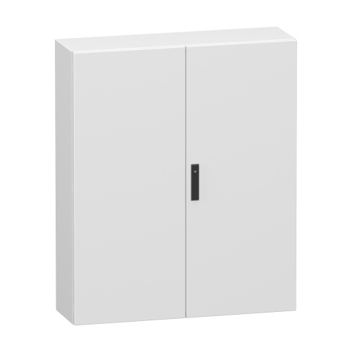 Schneider Electric NSYCRN1210300D - Double plain steel door, PanelSeT CRN, without mounting plate, 1200x1000x300mm, IP55, IK10, RAL7035