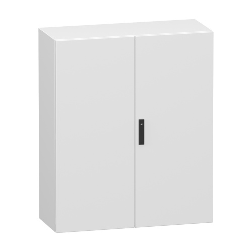 Schneider Electric NSYCRN1210400D - Double plain steel door, PanelSeT CRN, without mounting plate, 1200x1000x400mm, IP55, IK10, RAL7035