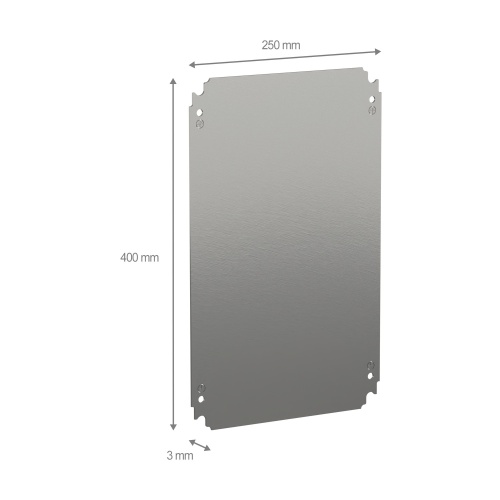 Schneider Electric NSYMM3045 - Backplate, Galvanised Steel, 9.8" x 15.7"