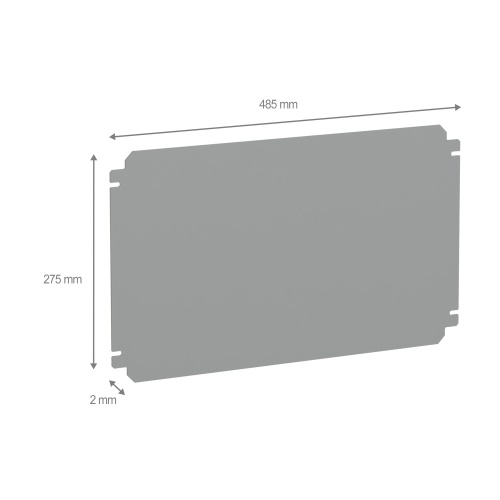 Schneider Electric NSYMM35SB - Backplate, Galvanised Steel, 10.83" x 19.09"