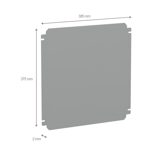 Schneider Electric NSYMM44SB - Backplate, Galvanised Steel, 14.76" x 15.16"