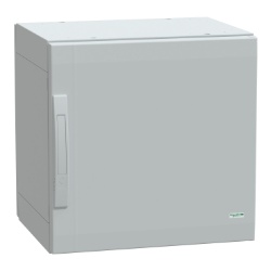 Schneider Electric NSYPLA554G Thalassa PLA Floor-standing Fiberglass Reinforced Polyester Enclosure - NEMA 5/12/13/3S/2/3X/3R/3/1, 19.69" x 19.69" x 16.54" (HxWxD)