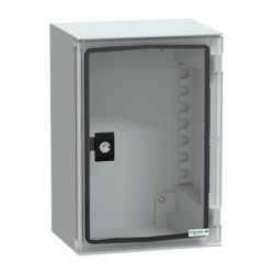 Schneider Electric NSYPLM32TG Polycarbonate/Polyester Enclosure - 12.2" x 8.5" x 6.3" (HxWxD), NEMA 4X/13