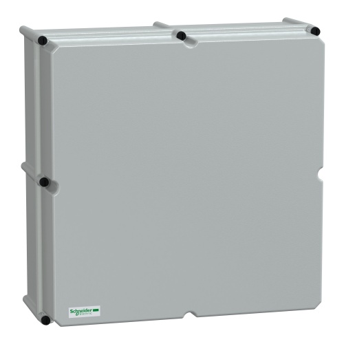 Schneider Electric NSYPLSC5454AG Polycarbonate/Polyester Enclosure - 21.3" x 21.3" x 9.1" (HxWxD), NEMA 4X/13