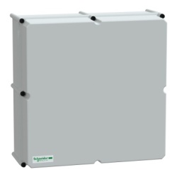 Schneider Electric NSYPLSC5454G Polycarbonate/Polyester Enclosure - 21.3" x 21.3" x 7.1" (HxWxD), NEMA 4X/13