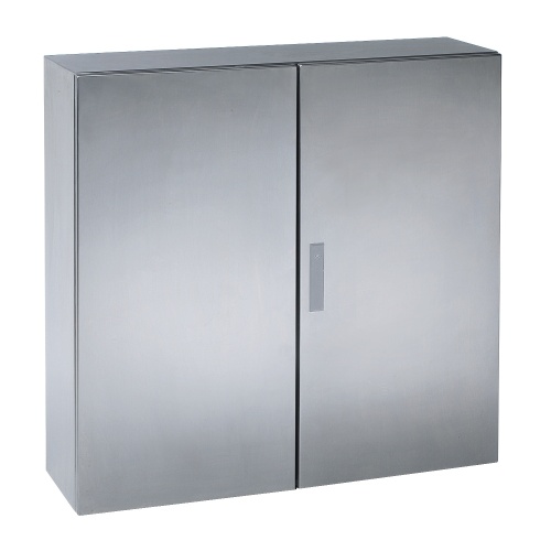 Schneider Electric NSYS3X101030H Spacial S3X Wall Mounted 316L Stainless Steel Enclosure - IP55, 39.37" x 39.37" x 11.81" (HxWxD)