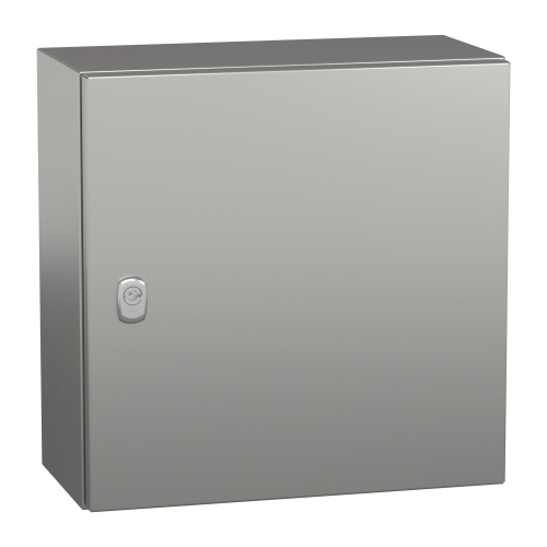 Schneider Electric NSYS3X4420 Spacial S3X Wall Mounted 304 Stainless Steel Enclosure - IP66, 15.75" x 15.75" x 7.87" (HxWxD)