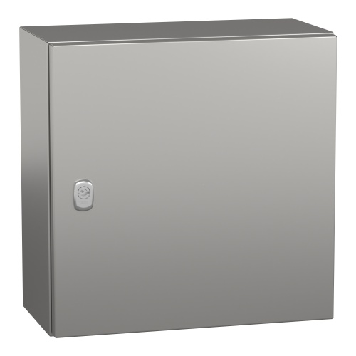 Schneider Electric NSYS3X4420H Spacial S3X Wall Mounted 316L Stainless Steel Enclosure - IP66, 15.75" x 15.75" x 7.87" (HxWxD)