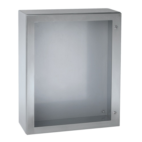 Schneider Electric NSYS3X5420T Spacial S3X Wall Mounted 304 Stainless Steel Enclosure - IP66, 19.69" x 15.75" x 7.87" (HxWxD)