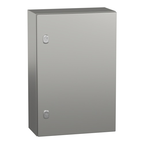 Schneider Electric NSYS3X6420H Spacial S3X Wall Mounted 316L Stainless Steel Enclosure - IP66, 23.62" x 15.75" x 7.87" (HxWxD)