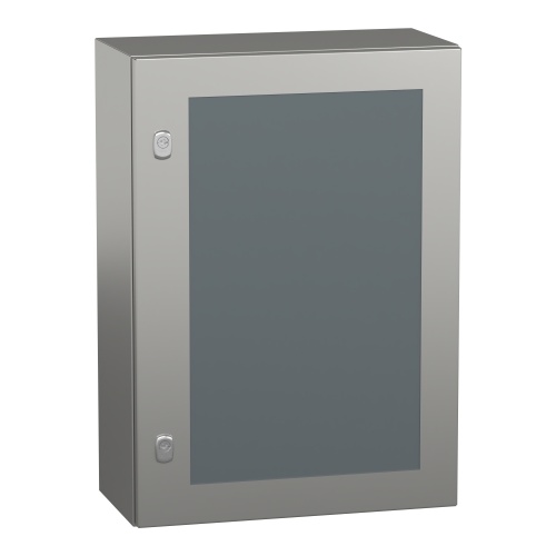 Schneider Electric NSYS3X7525T Spacial S3X Wall Mounted 304 Stainless Steel Enclosure - IP66, 27.56" x 19.69" x 9.84" (HxWxD)
