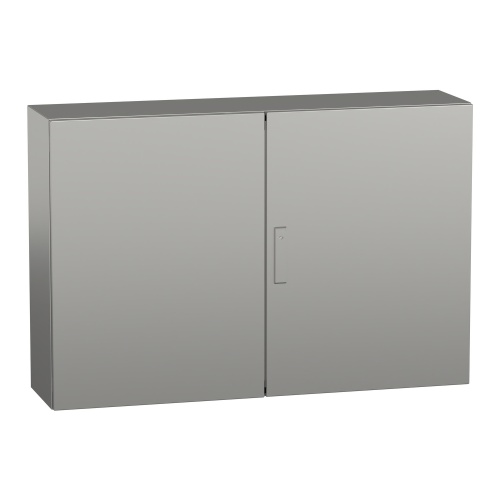 Schneider Electric NSYS3X801230 Spacial S3X Wall Mounted 304 Stainless Steel Enclosure - IP55, 31.5" x 47.24" x 11.81" (HxWxD)