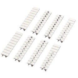 Schneider Electric NSYTRAB590 - NSYTRAB590 Marking strip, Linergy TR, clip in type, 5mm, printed characters 81 to 90, printed horizontal, white, Set of 10