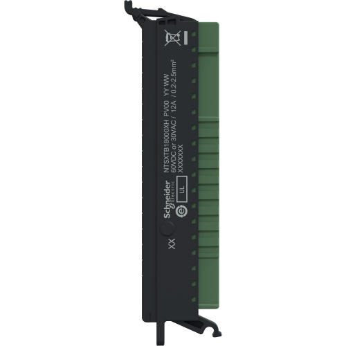 Schneider Electric NTSXTB18000XH Screw Terminal Block, 18 Points, 5mm Pitch, Without Cover, U
