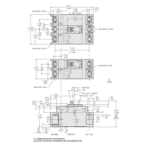 Schneider Electric QJP22175TM - PowerPact Q Circuit breaker, 175 Amp, Two Pole, 100 kA, 240 VAC