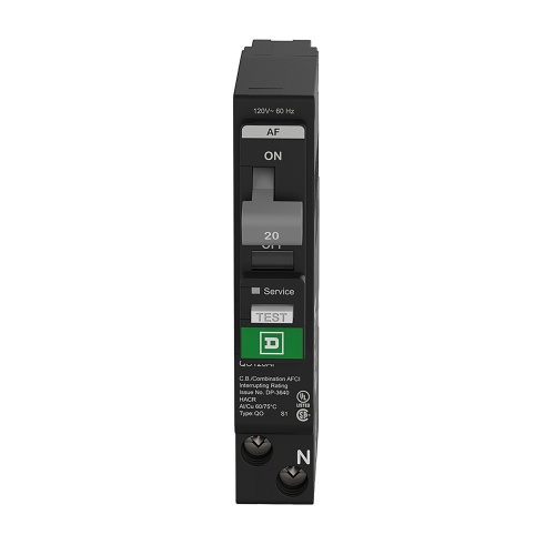 Schneider Electric QO120PAFGF - 20 Amp, 120 VAC, Single Pole, 10 kA