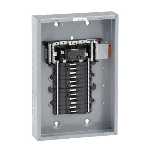 Schneider Electric QO124M100P Load Center - 120/240 VAC, 24 Spaces, NEMA 1