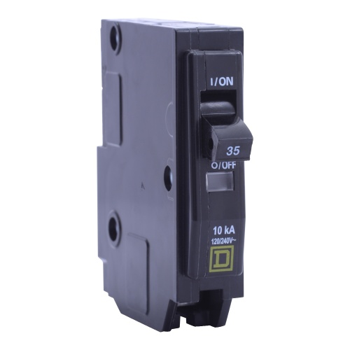 Schneider Electric QO140HID Mini circuit breaker, QO, 40A, 1 pole, 120/240 VAC, 10 kA, high density discharge, plug in mount