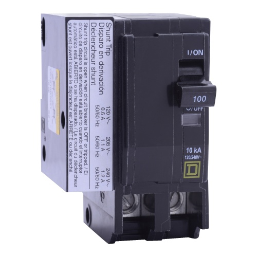 Schneider Electric QO2101021 - QO Miniature circuit-breaker, 10 Amp, Two Pole, 10 kA, 120/240 VAC