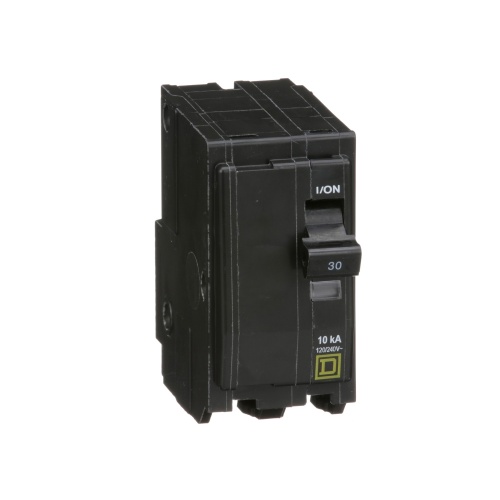Schneider Electric QO230 Mini circuit breaker, QO, 30A, 2 pole, 120/240 VAC, 10 kA, plug in mount