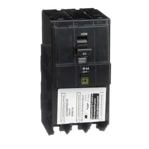 Schneider Electric QO350EPE5238 - QO Miniature circuit-breaker, 50 Amp, Three Pole, 10 kA, 240 VAC