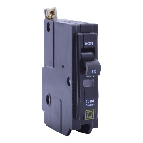 Schneider Electric QOB130HID Mini circuit breaker, QO, 30A, 1 pole, 120/240 VAC, 10 kA, high density discharge, bolt on mount