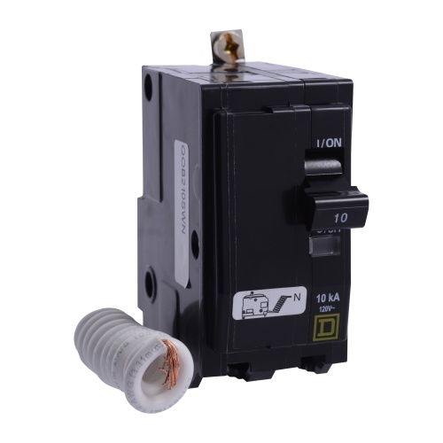 Schneider Electric QOB230SWN Mini circuit breaker, QO, 30A, 2 pole, 120 VAC, 10 kA, switch neutral, bolt on mount
