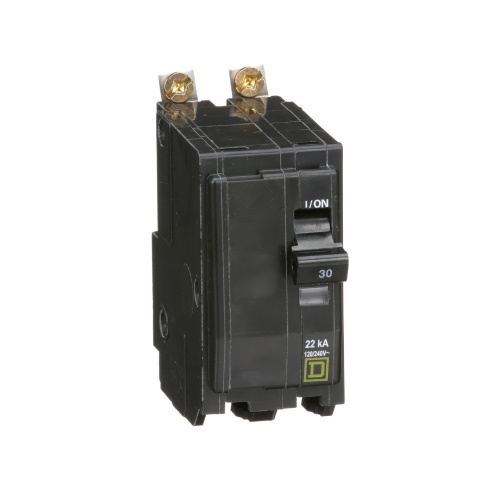 Schneider Electric QOB230VHFT - QO Miniature circuit-breaker, 30 Amp, Two Pole, 22 kA, 120/240 VAC
