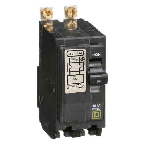 Schneider Electric QOB2605272 - QO Miniature circuit-breaker, 60 Amp, Two Pole, 10 kA, 120/240 VAC