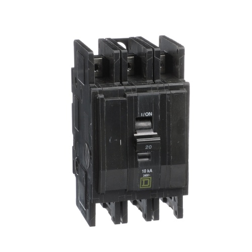 Schneider Electric QOU3205283 QOU Miniature Circuit Breaker, 20A, 3P, 240V, 10kA, Ring Terminal
