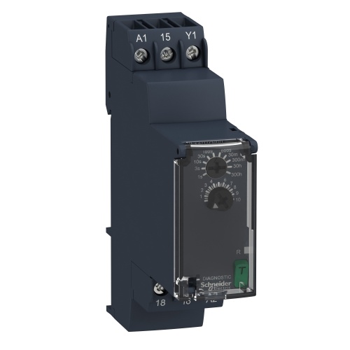Schneider RE22R1AMR Zelio Time Delay Relay 24-240 VAC/DC 0.05 s-300 h Delay on energization