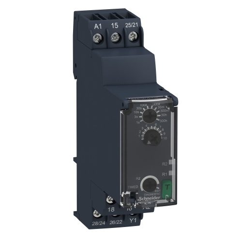 Schneider RE22R2ACMR Zelio Time Delay Relay 24-240 VAC/DC 0.05 s-300 h Delay on energization