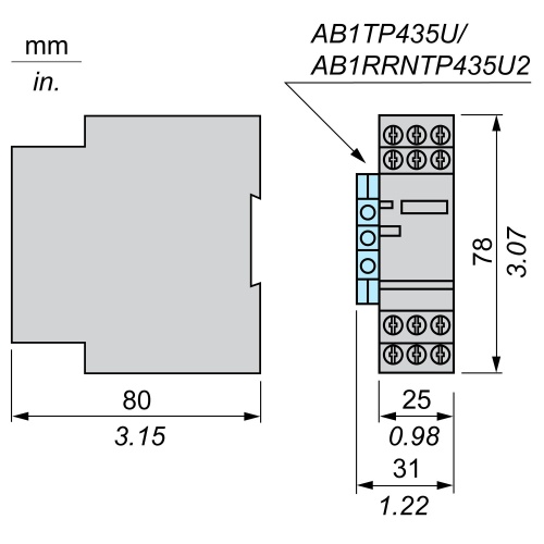 Schneider Electric RMTK90BD temperature transmitter - 0..1200 °C/32..2192 °F - for thermocouples K