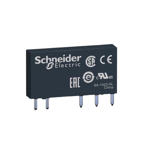 Schneider Electric RSL1GB4BD Slim interface plug-in relay, 6 A, 1 CO, low level, 24 V DC