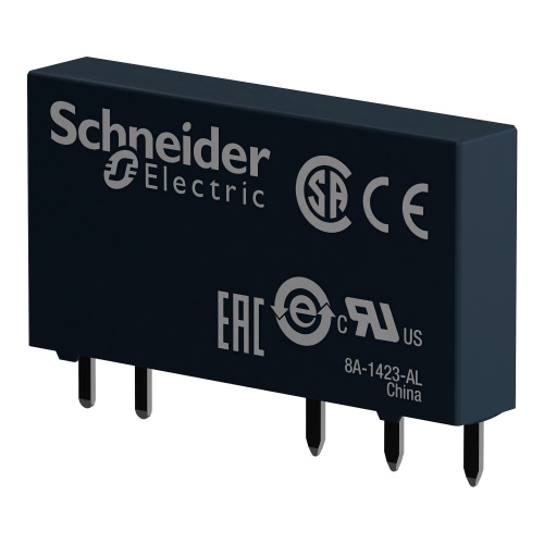 Schneider Electric RSL1GB4BD Slim interface plug-in relay, 6 A, 1 CO, low level, 24 V DC