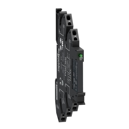 Schneider Electric RSL1PRPU Slim interface relay pre-assembled, 6 A, 1 CO, LED, protection module, spring terminal, 230 V AC