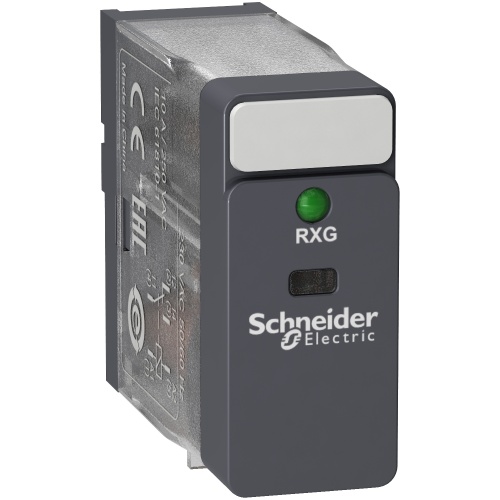 Schneider Electric RXG13F7 Interface plug-in relay, 10 A, 1 CO, LED, 120 V AC