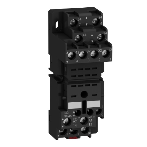 Schneider Electric RXZE2M114 Zelio, plugin relay socket, mixed contact, 10 A, 250 V, screw clamp, for RXM2 or RXM4 relays